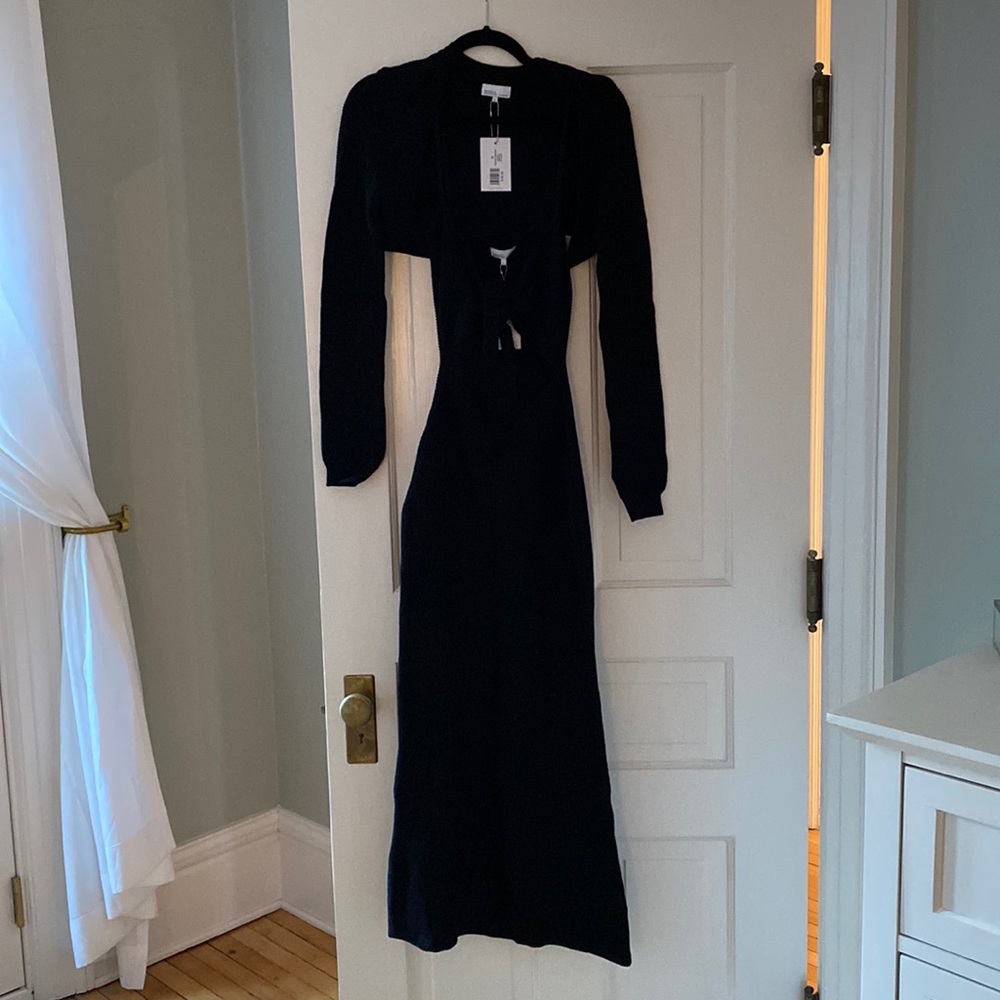 WeWoreWhat maxi sweater dress and shall